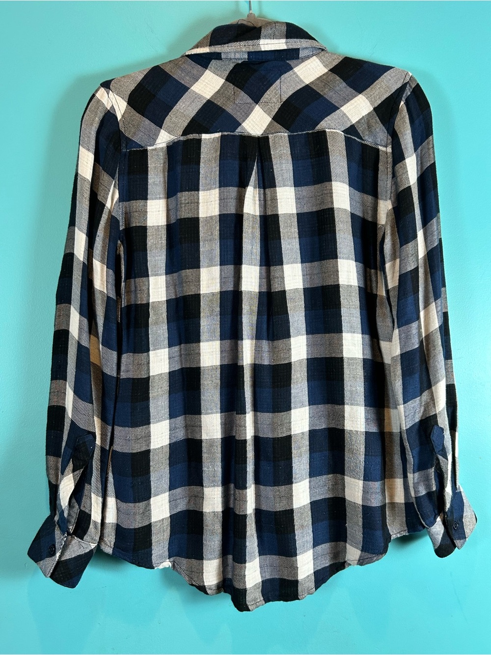 Rails Blue and White flannel plaid Button-Up Shirt - Picture 5 of 5